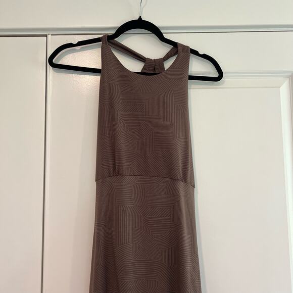 Prana Women's Brown Haltar Athletic Dress with Built In Bra Size Medium - Picture 2 of 10